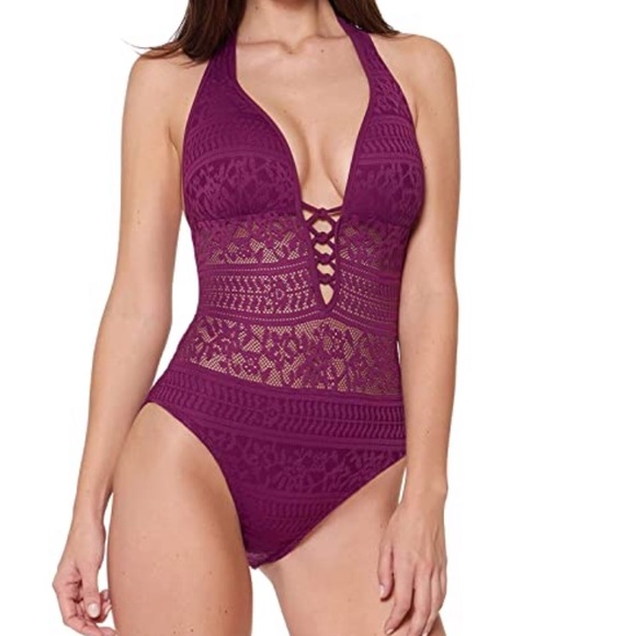 Bleu Rod Beattie Other - NWT Bleu Rod Beattie LACE Swimsuit - Size 10
